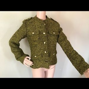 Michael Kors military style tweed jacket